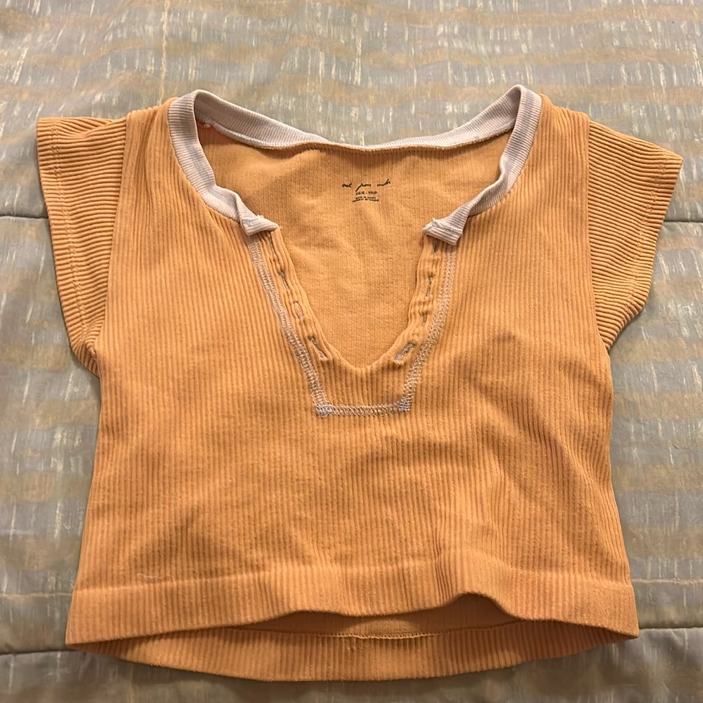 urban outfitters yellow go for gold top
